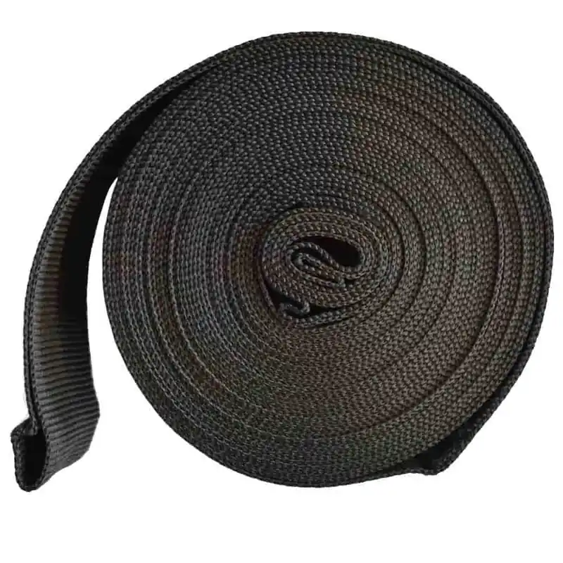 Neue Kollektion Gurtband schwarz, 10m, mit Schlaufen, 6cm breit, Befestigungsband